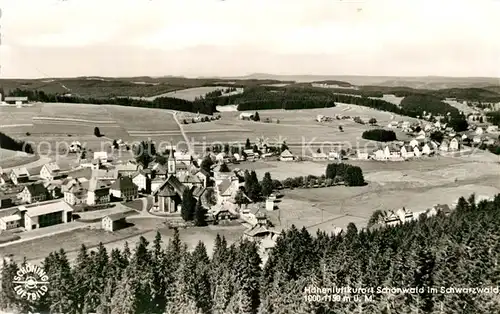 AK / Ansichtskarte Schoenwald_Schwarzwald Hoehenluftkurort Fliegeraufnahme Schoenwald Schwarzwald