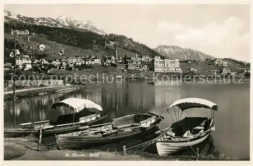 AK / Ansichtskarte St_Moritz_Dorf_GR Partie am Moritzersee St_Moritz_Dorf_GR