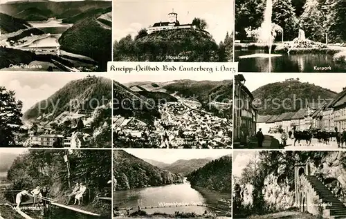 AK / Ansichtskarte Bad_Lauterberg Hausberg Kurpark Innenstadt Wassertreten Ruine Wiesenbeker Teich Odertalsperre Bad_Lauterberg