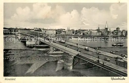 AK / Ansichtskarte Duesseldorf Rheinbruecke Duesseldorf