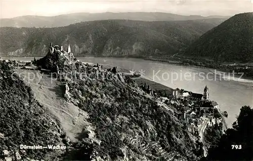 AK / Ansichtskarte Duernstein_Wachau Panorama Donau Berge Duernstein_Wachau