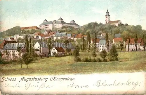 AK / Ansichtskarte Augustusburg Schloss Stadtansicht Augustusburg