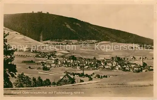 AK / Ansichtskarte Oberwiesenthal_Erzgebirge Panorama Fichtelberg Oberwiesenthal Erzgebirge