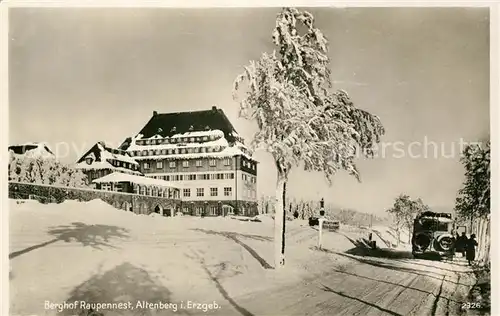 AK / Ansichtskarte Altenberg_Erzgebirge Berghof Raupennest Winter Altenberg Erzgebirge
