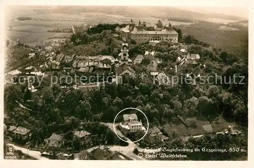 AK / Ansichtskarte Augustusburg Schloss Hotel Waldfrieden Panorama Augustusburg