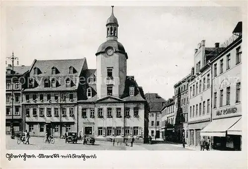 AK / Ansichtskarte Glauchau Markt Rathaus Glauchau
