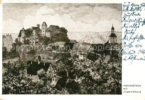 AK / Ansichtskarte Hohnstein_Saechsische_Schweiz Jugendburg Panorama Hohnstein_Saechsische