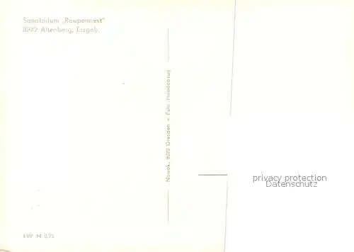AK / Ansichtskarte Altenberg_Erzgebirge Sanatorium Raupennest Altenberg Erzgebirge