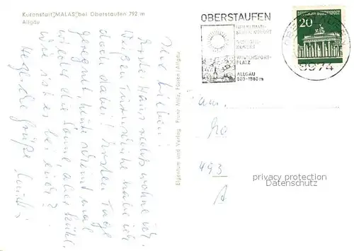 AK / Ansichtskarte Oberstaufen Kuranstalt Malas Oberstaufen