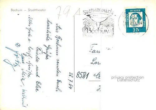 AK / Ansichtskarte Bochum Stadttheather Bochum