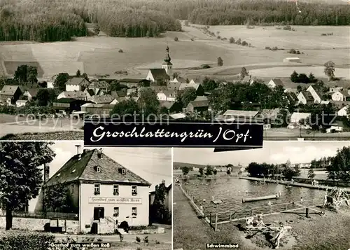 AK / Ansichtskarte Groschlattengruen Panorama Gasthof zum weissen Ross Schwimmbad Groschlattengruen