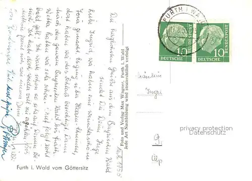 AK / Ansichtskarte Furth_Wald Kirche Panorama Furth_Wald