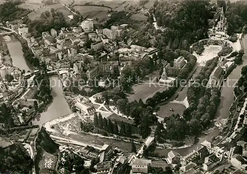 AK / Ansichtskarte Lourdes_Hautes_Pyrenees Fliegeraufnahme Basilika Lourdes_Hautes_Pyrenees