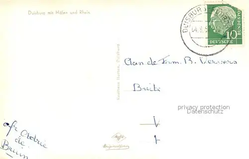 AK / Ansichtskarte Duisburg_Ruhr Fliegeraufnahme Hafen Rhein Duisburg Ruhr