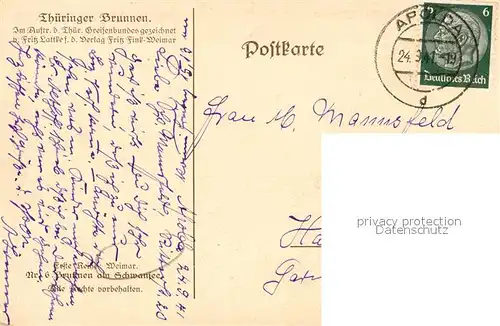 AK / Ansichtskarte Apolda Thueringer Brunnen Apolda