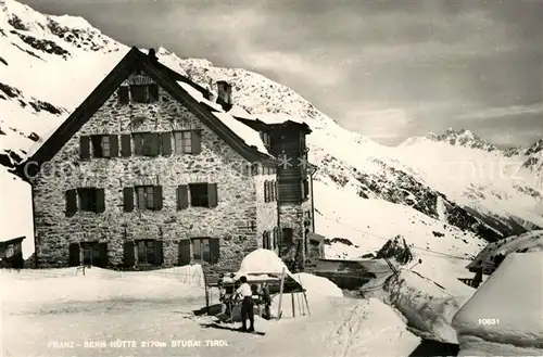 AK / Ansichtskarte Stubaier_Alpen Franz Senn Huette Winter Stubaier Alpen