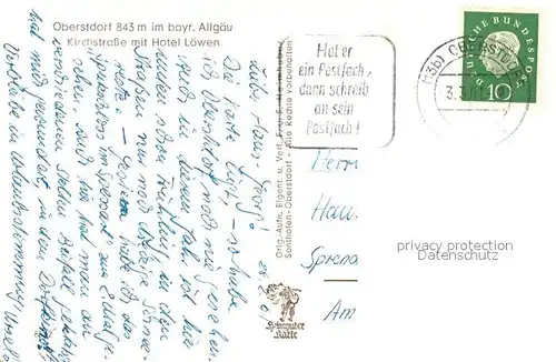 AK / Ansichtskarte Oberstdorf Kirchstrasse Winter Oberstdorf