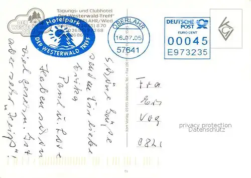 AK / Ansichtskarte Oberlahr_Westerwald Hotelpark Westerwald Tref Oberlahr_Westerwald