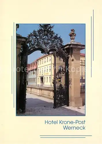 AK / Ansichtskarte Werneck Hotel Krone Post Minotel  Werneck