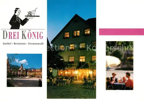 AK / Ansichtskarte Immenstadt_Allgaeu Gasthaus Restaurant Cafe Drei Koenig Immenstadt_Allgaeu