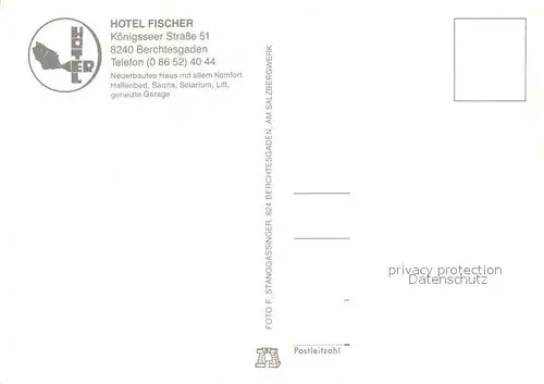 AK / Ansichtskarte Berchtesgaden Hotel Fischer Berchtesgaden