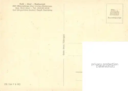 AK / Ansichtskarte Oberreitnau Cafe Abel Oberreitnau