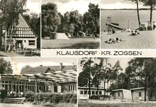 AK / Ansichtskarte Klausdorf_Mellensee Campingplatz Strand Bungalows Klausdorf_Mellensee