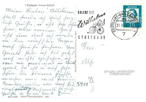 AK / Ansichtskarte Stuttgart Neues Schloss Stuttgart