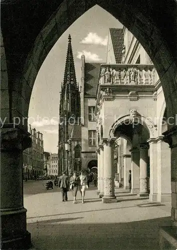 AK / Ansichtskarte Muenster_Westfalen Prinzipalmarkt Stadtweinhausbogen Muenster_Westfalen