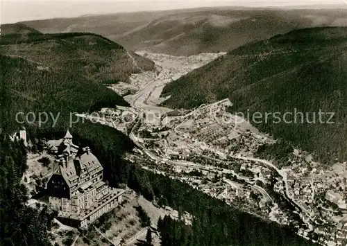 AK / Ansichtskarte Wildbad_Schwarzwald Sommerberghotel Fliegeraufnahme Wildbad_Schwarzwald