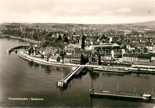 AK / Ansichtskarte Friedrichshafen_Bodensee Fliegeraufnahme Friedrichshafen Bodensee