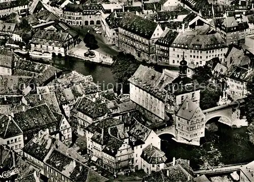 AK / Ansichtskarte Bamberg Fliegeraufnahme mit Rathaus Bamberg
