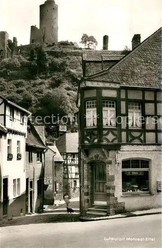 AK / Ansichtskarte Monreal_Eifel Hotel Restaurant Loewenburg Fachwerkhaus Burgruine Monreal Eifel