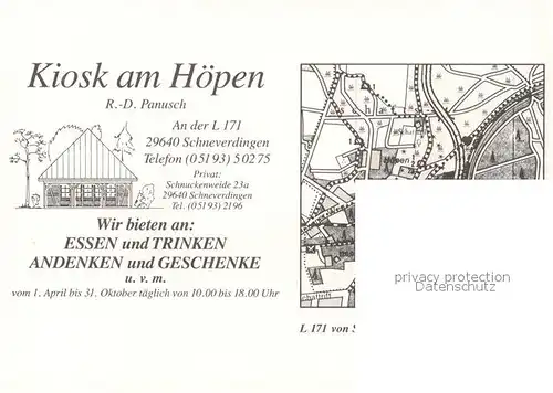 AK / Ansichtskarte Schneverdingen Kiosk am Hoepen Schneverdingen