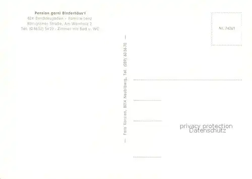 AK / Ansichtskarte Berchtesgaden Binderhaeusl Berchtesgaden