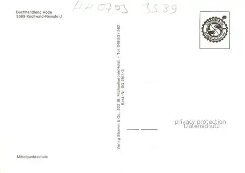 AK / Ansichtskarte Knuellwald Remsfeld Buchhandlung Rode Knuellwald