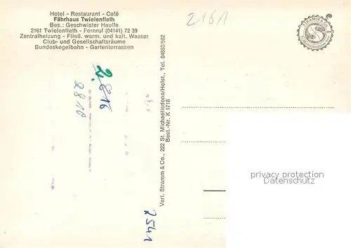 AK / Ansichtskarte St_Michaelisdonn Hotel Restaurant Cafe Faehrhaus Twielenfleth St_Michaelisdonn