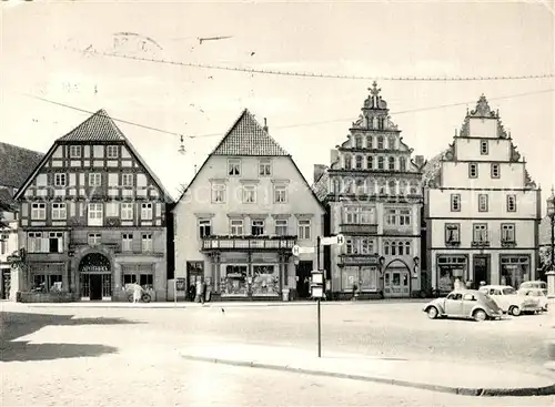 AK / Ansichtskarte Bad_Salzuflen Alte Haeuserreihe Markt Bad_Salzuflen