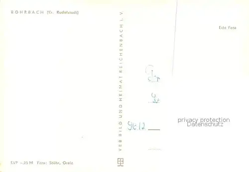 AK / Ansichtskarte Rohrbach_Saalfeld Ortsansicht Fachwerkhaeuser Rohrbach Saalfeld