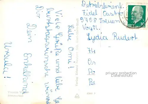 AK / Ansichtskarte Treuen Sommerbad Treuen