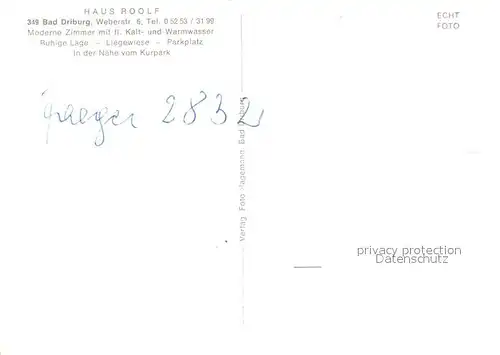 AK / Ansichtskarte Bad_Driburg Haus Roolf Bad_Driburg