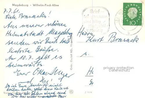 AK / Ansichtskarte Magdeburg Wilhelm Pieck Allee Magdeburg