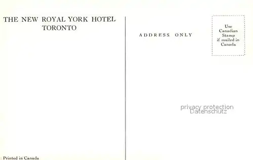 AK / Ansichtskarte Toronto_Canada Royal York Hotel Illustration Toronto Canada
