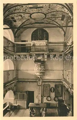 AK / Ansichtskarte Schmalkalden Schlosskapelle Wilhelmsburg Innenansicht Schmalkalden