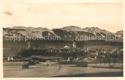 AK / Ansichtskarte Schongau Panorama Blick zum Ammergebirge Schongau
