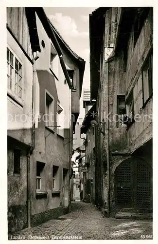 AK / Ansichtskarte Lindau_Bodensee Zitronengaessele Altstadt Lindau Bodensee