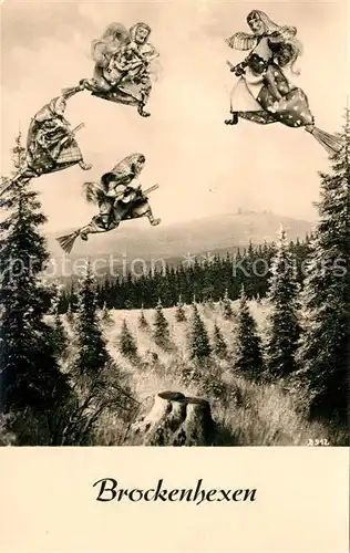 AK / Ansichtskarte Schierke_Harz Brockenhexen Landschaftspanorama Brocken Schierke Harz