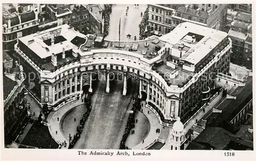 AK / Ansichtskarte London The Admiralty Arch aerial view London