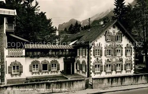 AK / Ansichtskarte Oberammergau Haensel  und Gretelheim Fassadenmalerei Oberammergau