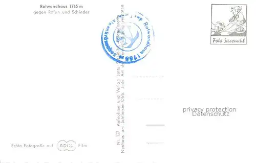 AK / Ansichtskarte Rotwandhaus gegen Rofan und Schinder Alpenpanorama Rotwandhaus